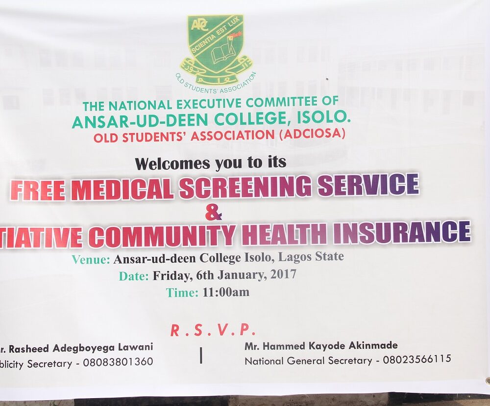 FREE MEDICAL SCREENING SERVICES & INITIATIVE COMMUNITY HEALTH INSURANCE